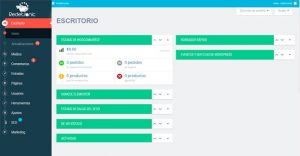 Panel de administracion web express
